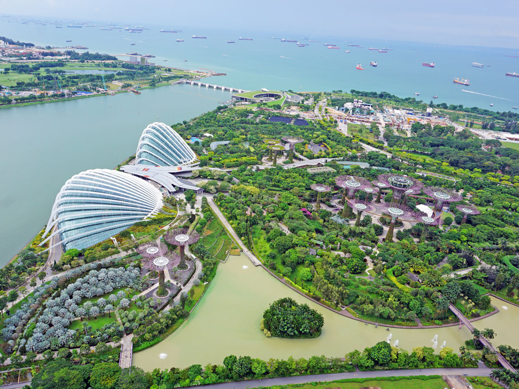 Singapura - Vista aérea do Gardens by the Bay